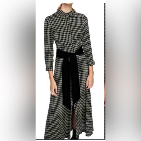 Zara maxi checked buttom up dress - Picture 2 of 9